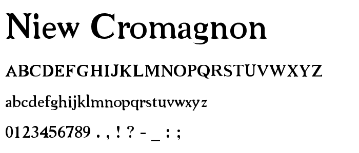 Niew CroMagnon font